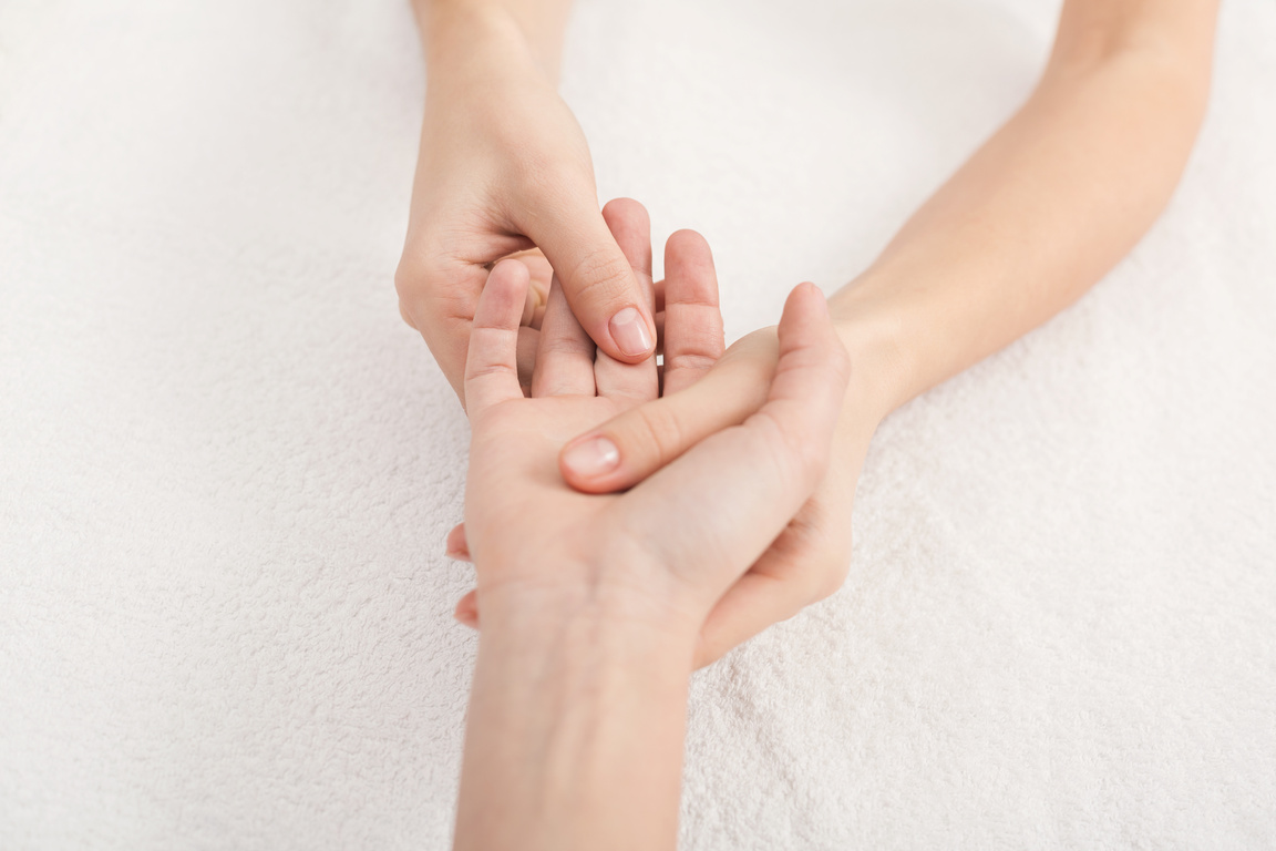 Hand Massage Closeup, Acupressure